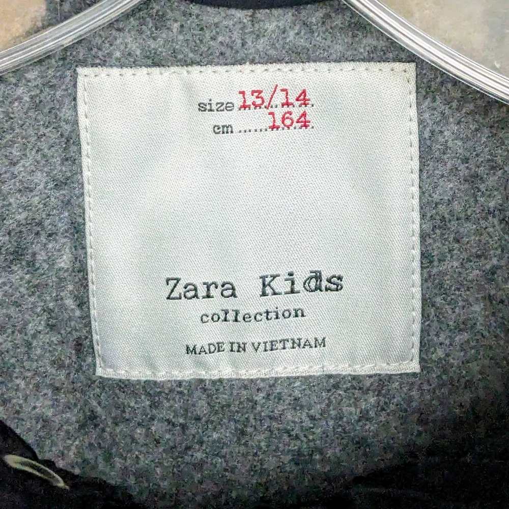 NWT Zara Quilted Fleece Lined Hooded Jacket - size 13/14